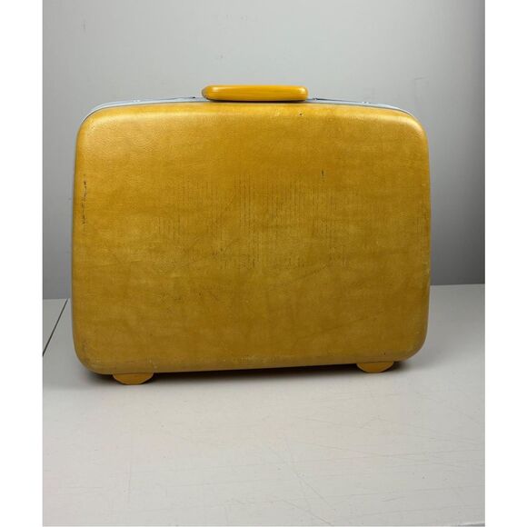 Vintage Samsonite Profile Hardside Suitcase Luggage Mustard Yellow MCM Retro 20" - Picture 1 of 13
